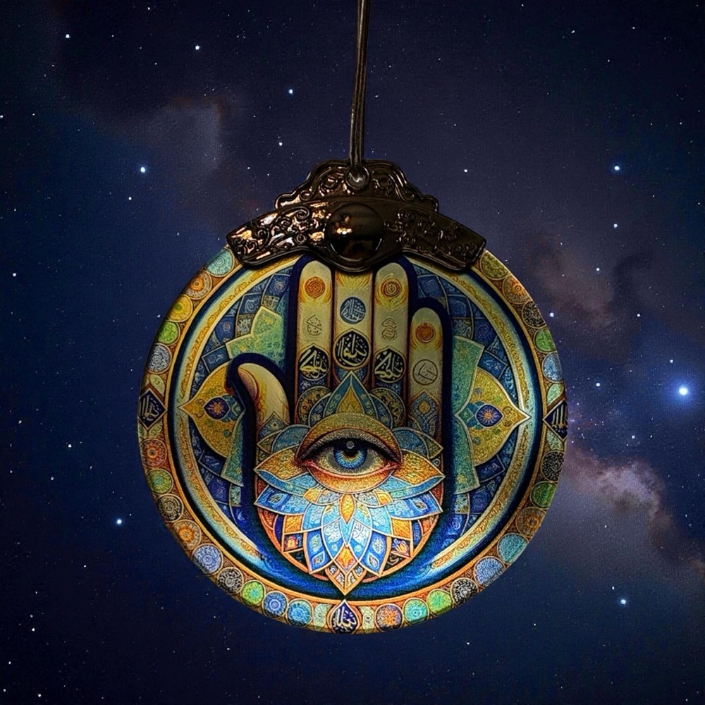 Colorful Hamsa Hand Sun Catcher Ornament